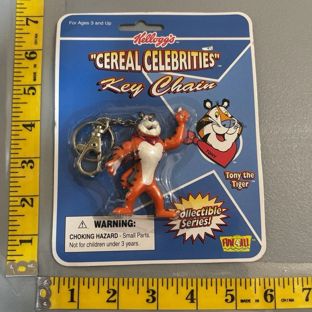 Kellogg Tony the Tiger Cereal Celebrities Collectible Keychain 1998 Sealed